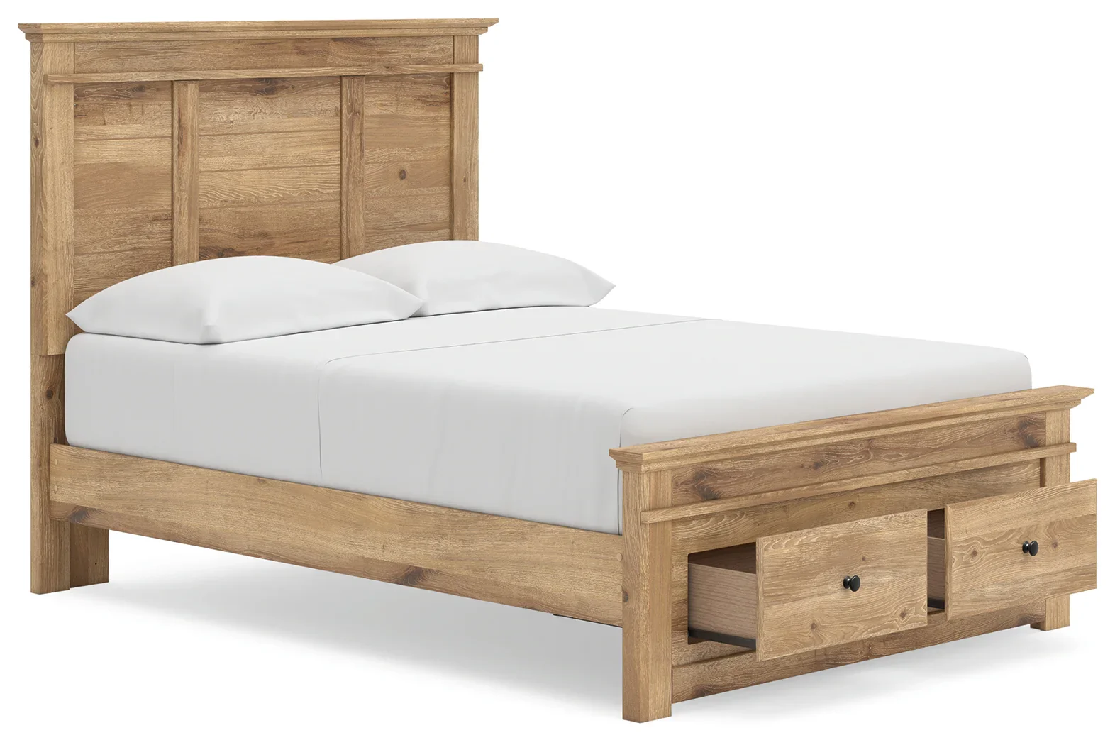 Makidern - Full Panel Storage Bed With Storage Footboard - Tan - Image 5