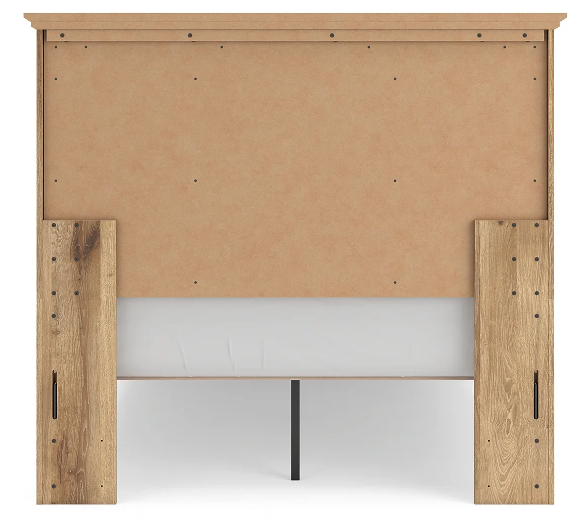 Makidern - Full Panel Storage Bed With Storage Footboard - Tan - Image 7