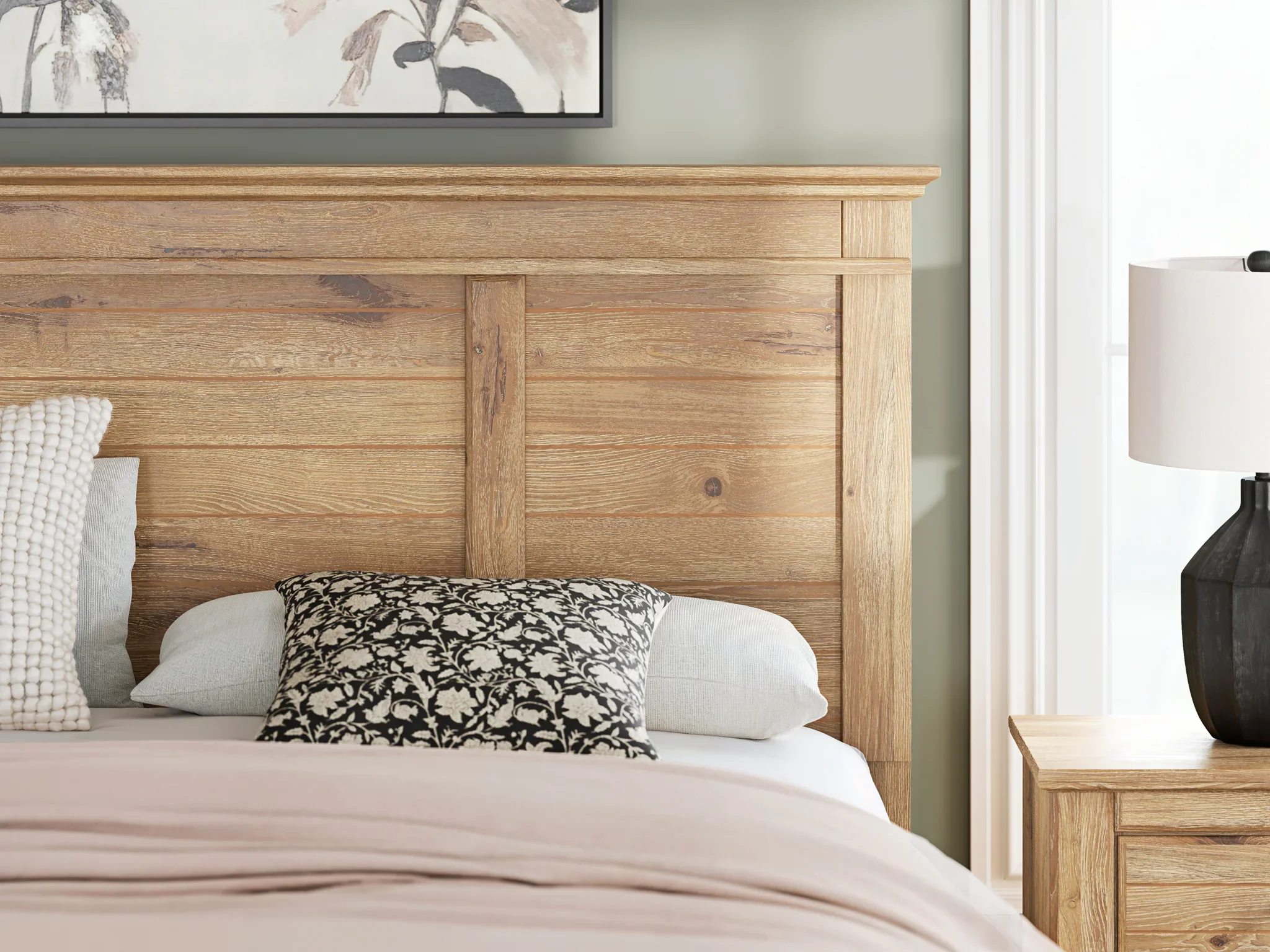 Makidern - King Panel Storage Bed With Under Bed Storage Unit And Storage Footboard - Tan - Image 10