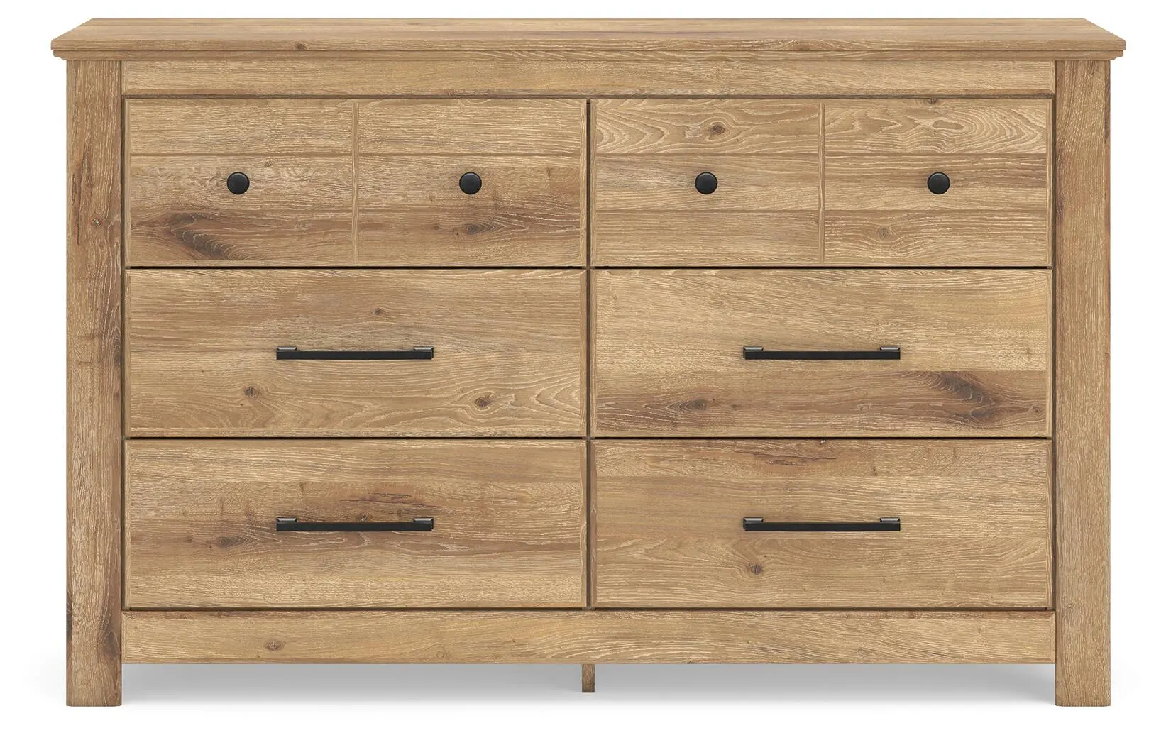 Makidern - Tan - Six Drawer Dresser - Image 3