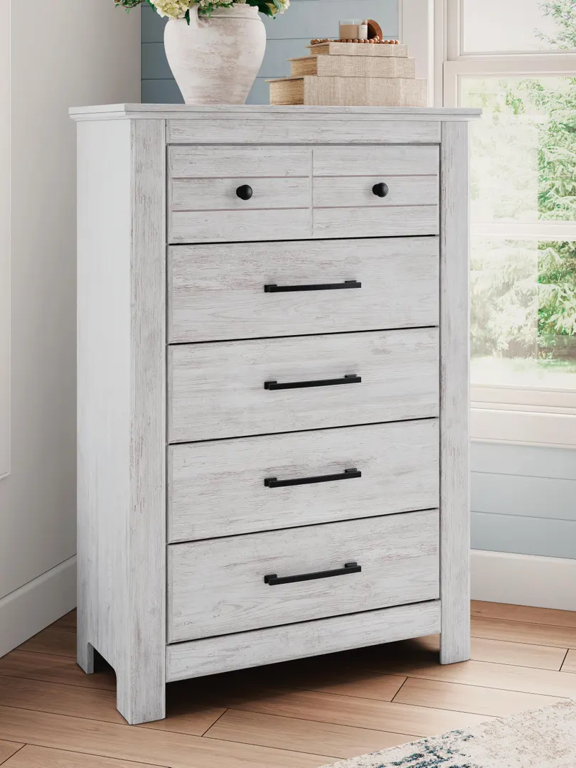 Makidern - Whitewash - Five Drawer Chest - Image 2