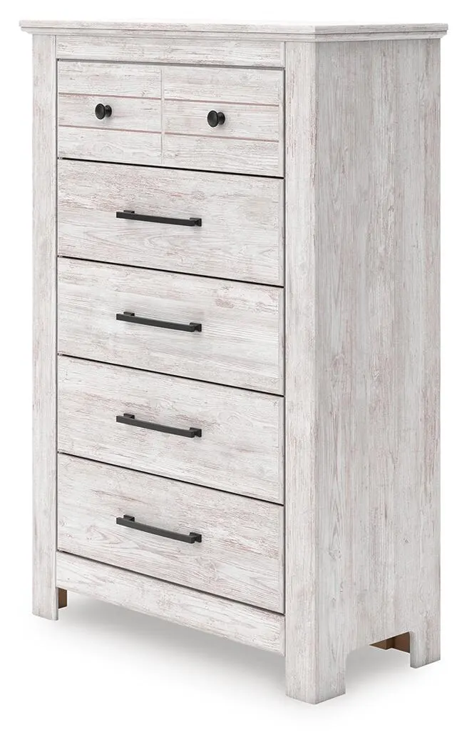 Makidern - Whitewash - Five Drawer Chest - Image 3
