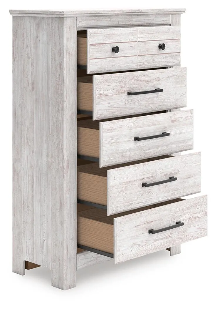 Makidern - Whitewash - Five Drawer Chest - Image 4