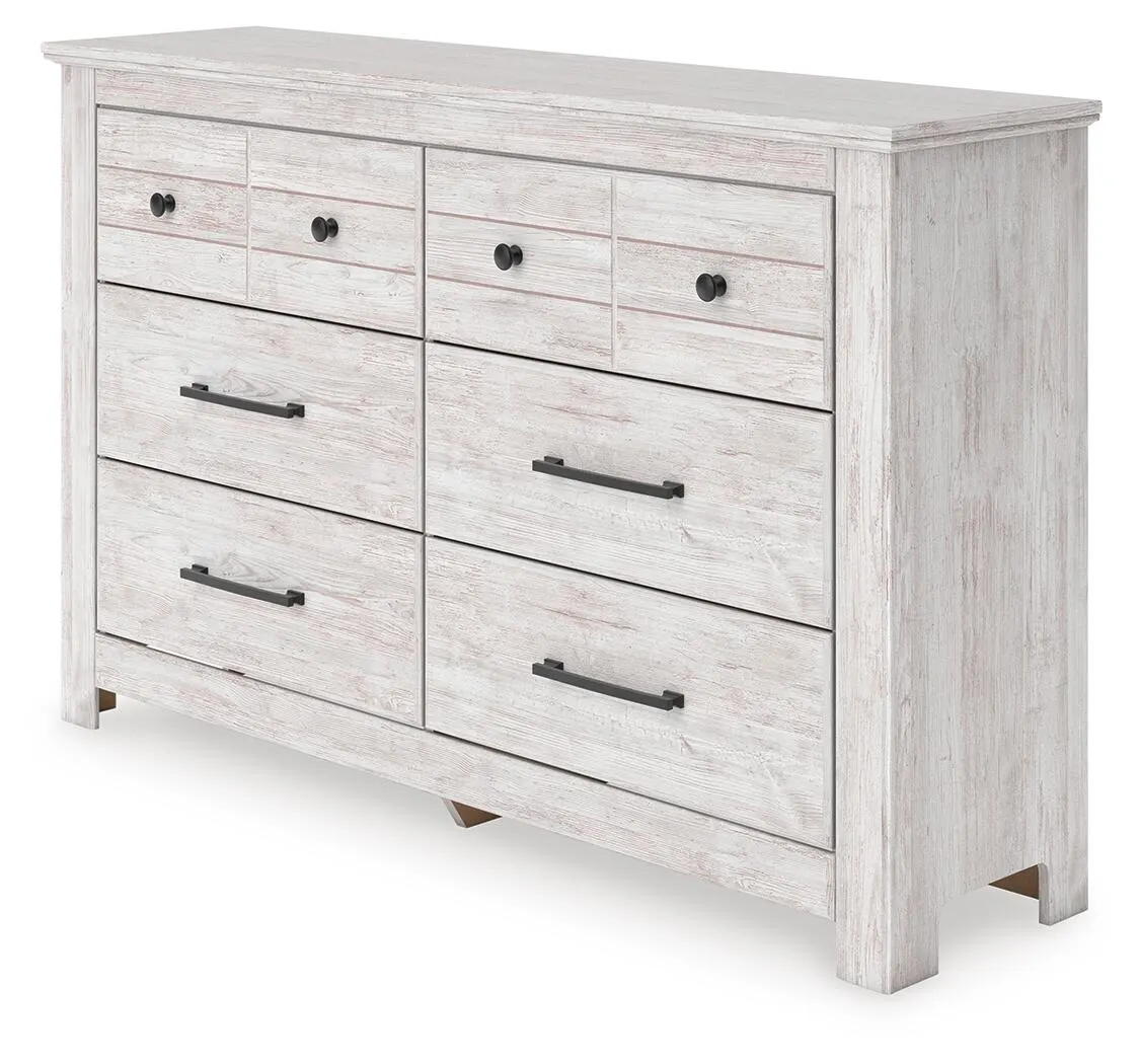 Makidern - Whitewash - Six Drawer Dresser - Image 3