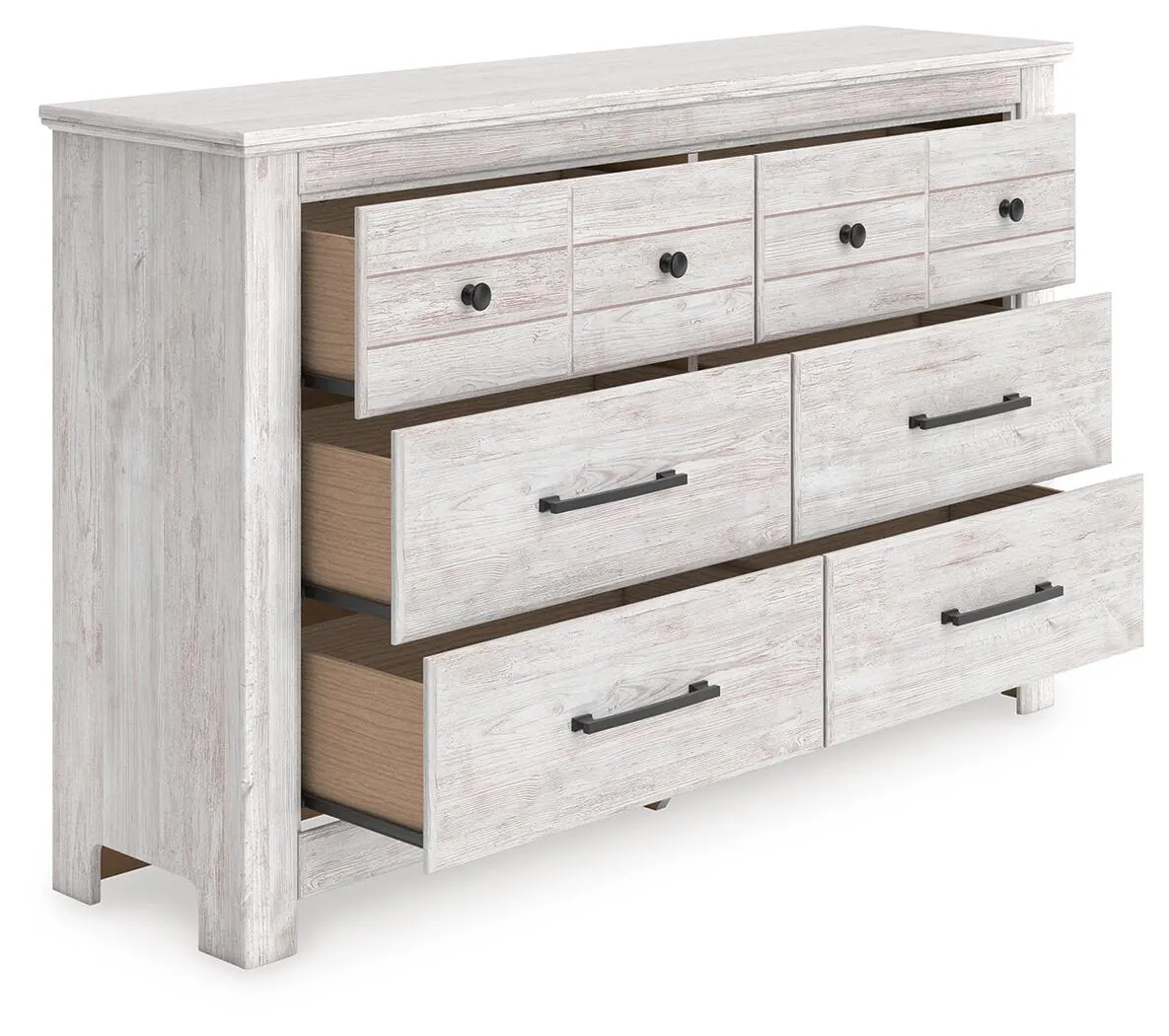 Makidern - Whitewash - Six Drawer Dresser - Image 4