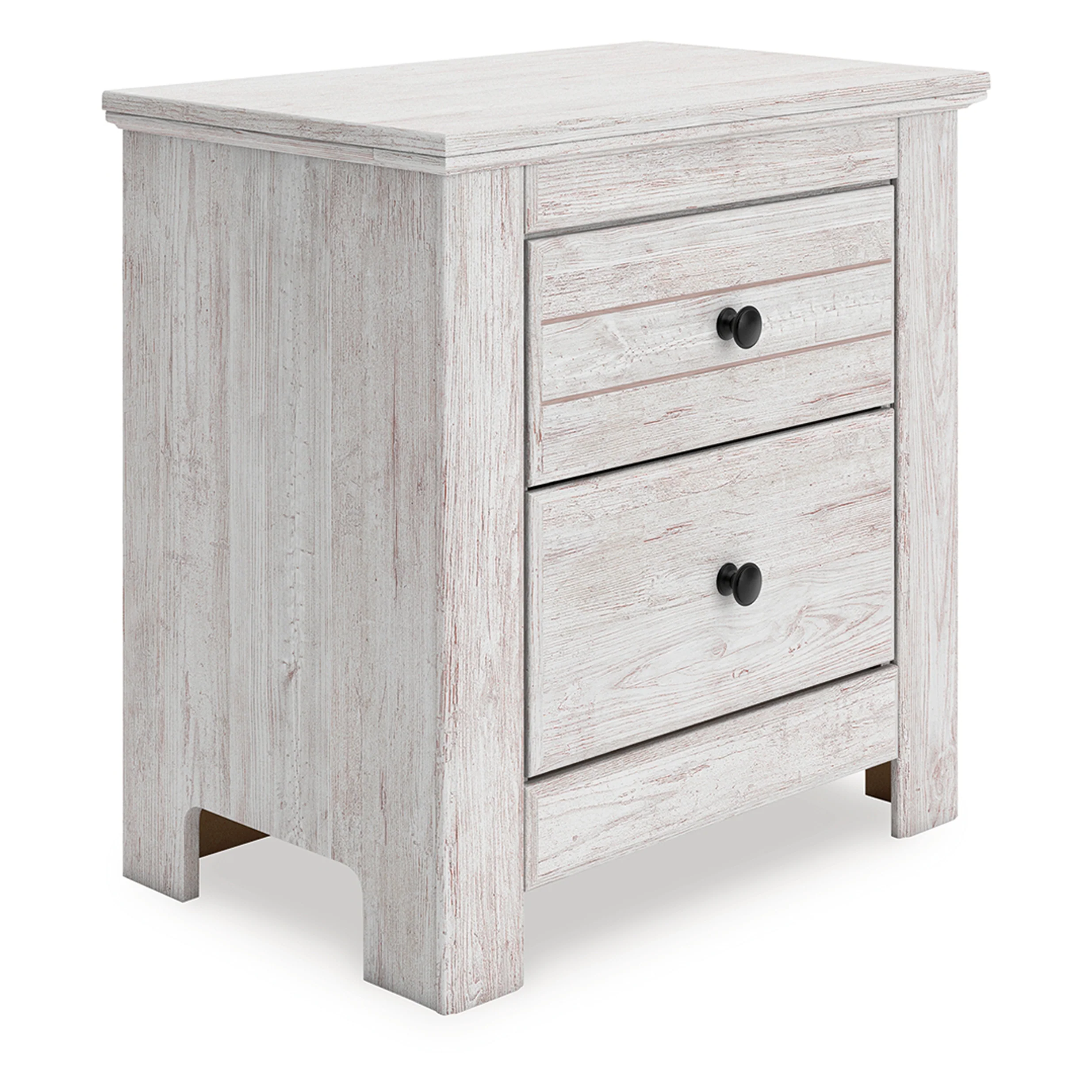 Makidern - Whitewash - Two Drawer Night Stand