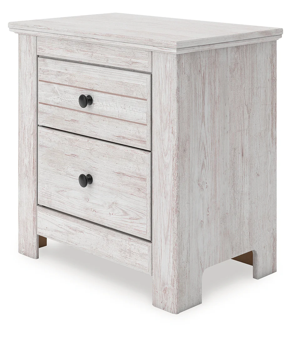 Makidern - Whitewash - Two Drawer Night Stand - Image 3