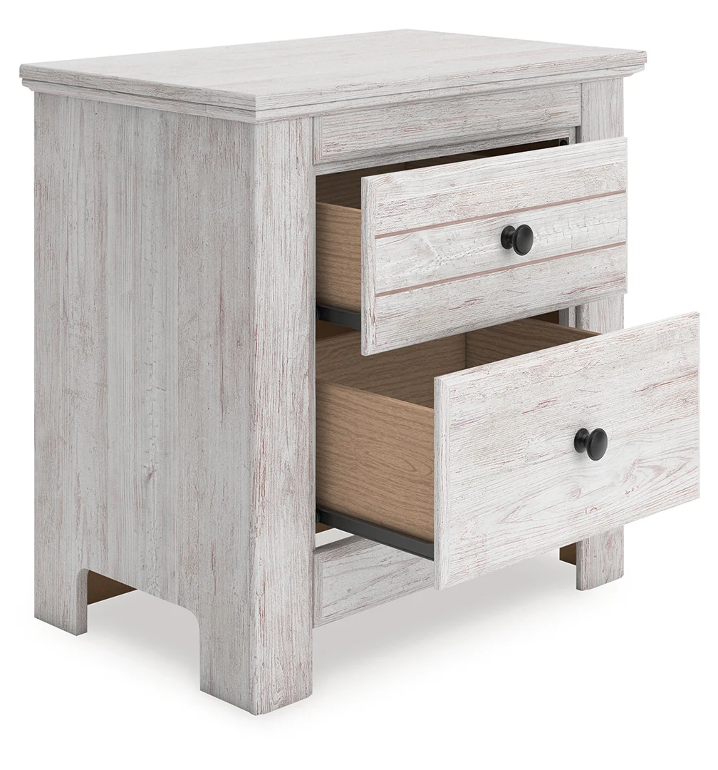 Makidern - Whitewash - Two Drawer Night Stand - Image 5