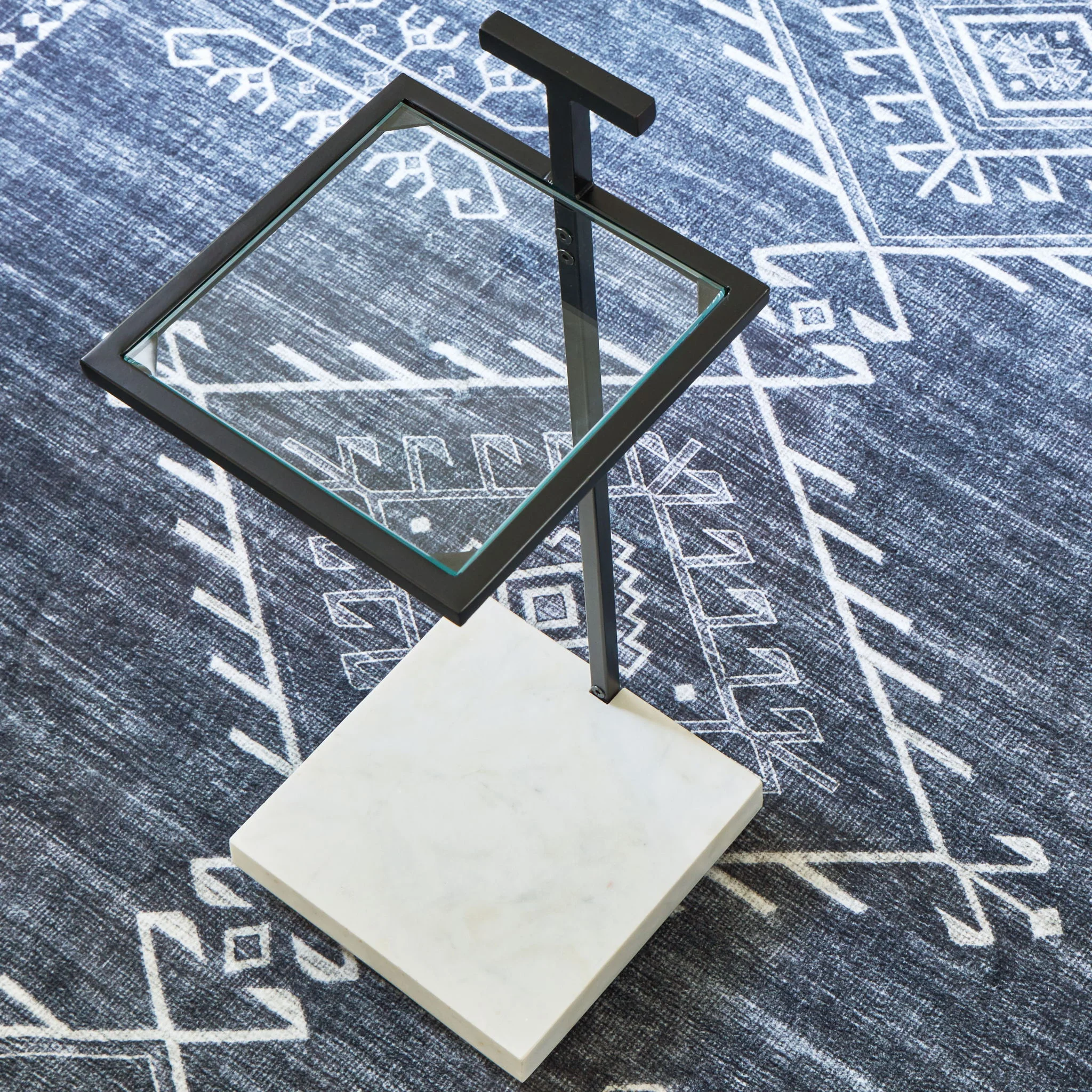 Mannill - Black / White - Accent Table - Image 5