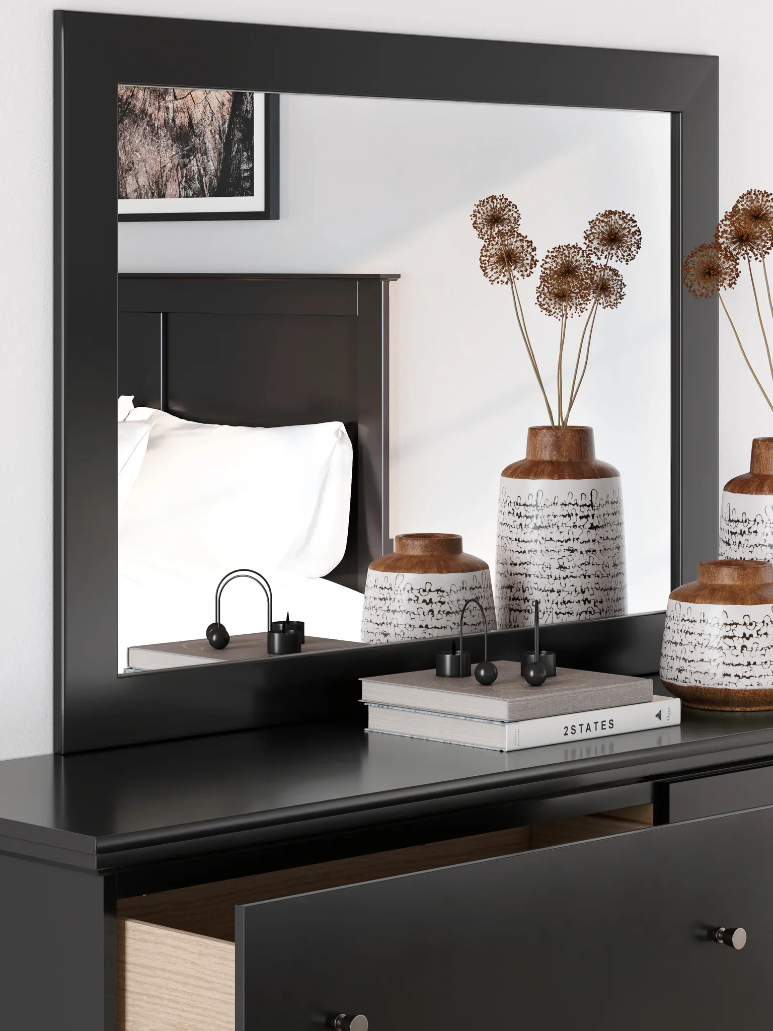 Maribel - Black - Bedroom Mirror - Image 2