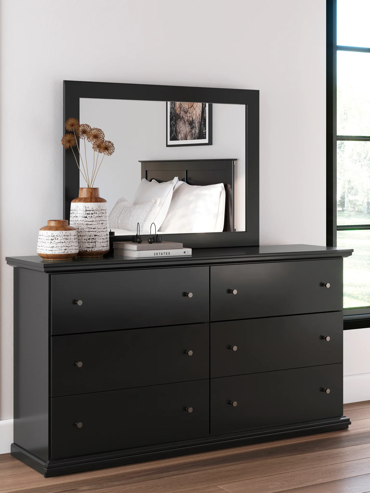 Maribel - Black - Dresser and Mirror - Image 2