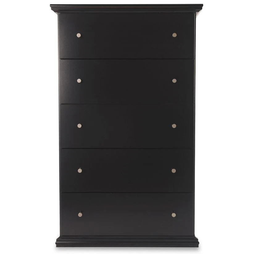 Maribel - Black - Five Drawer Chest