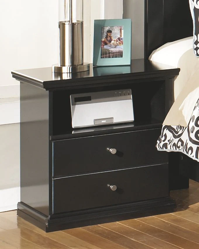 Maribel - Black - One Drawer Night Stand - Image 4
