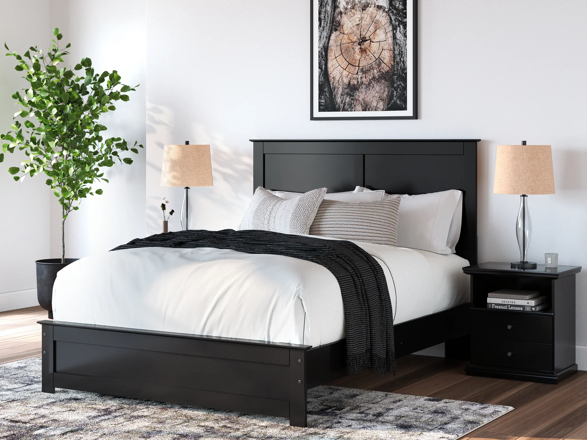 Maribel - Queen Panel Bed - Black - Image 4