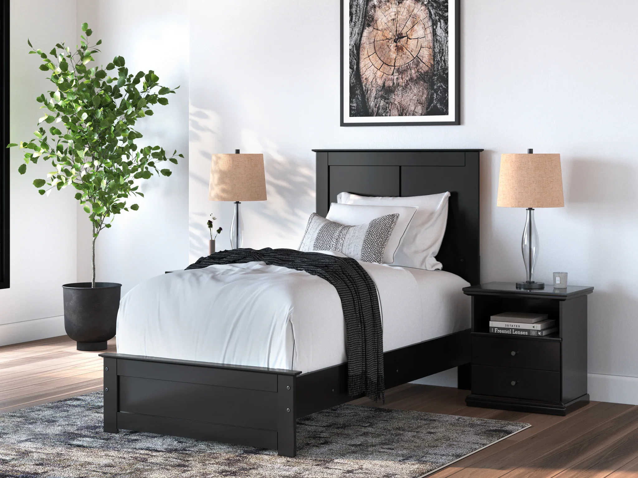 Maribel - Twin Panel Bed - Black - Image 4