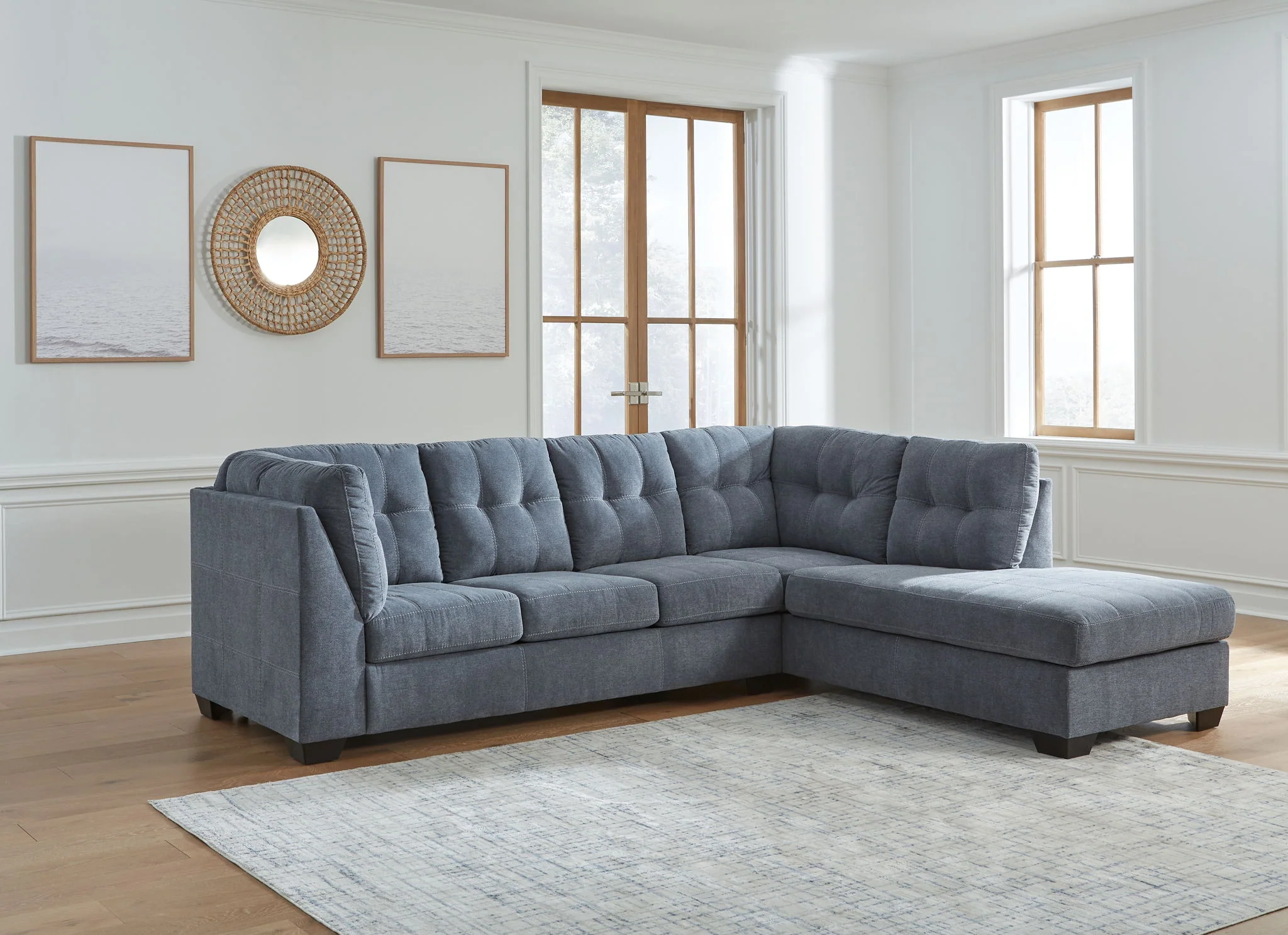 Marleton - Denim - 2-Piece Sectional With Raf Corner Chaise - Image 2