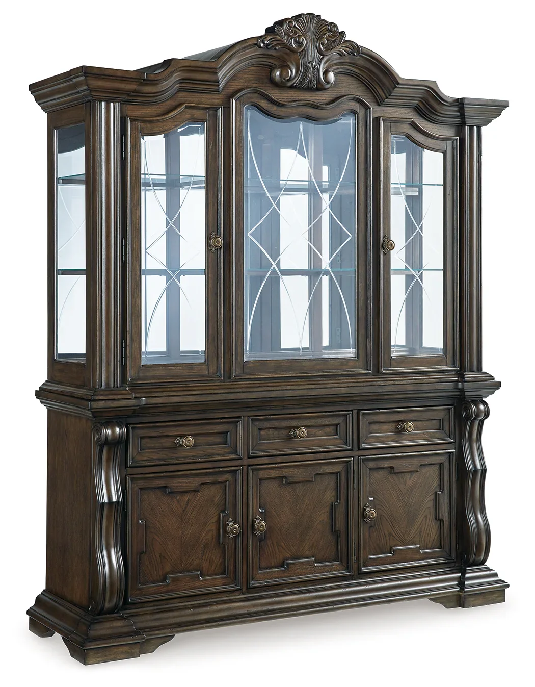 Maylee - Dark Brown - Dining Buffet And Hutch - Image 5