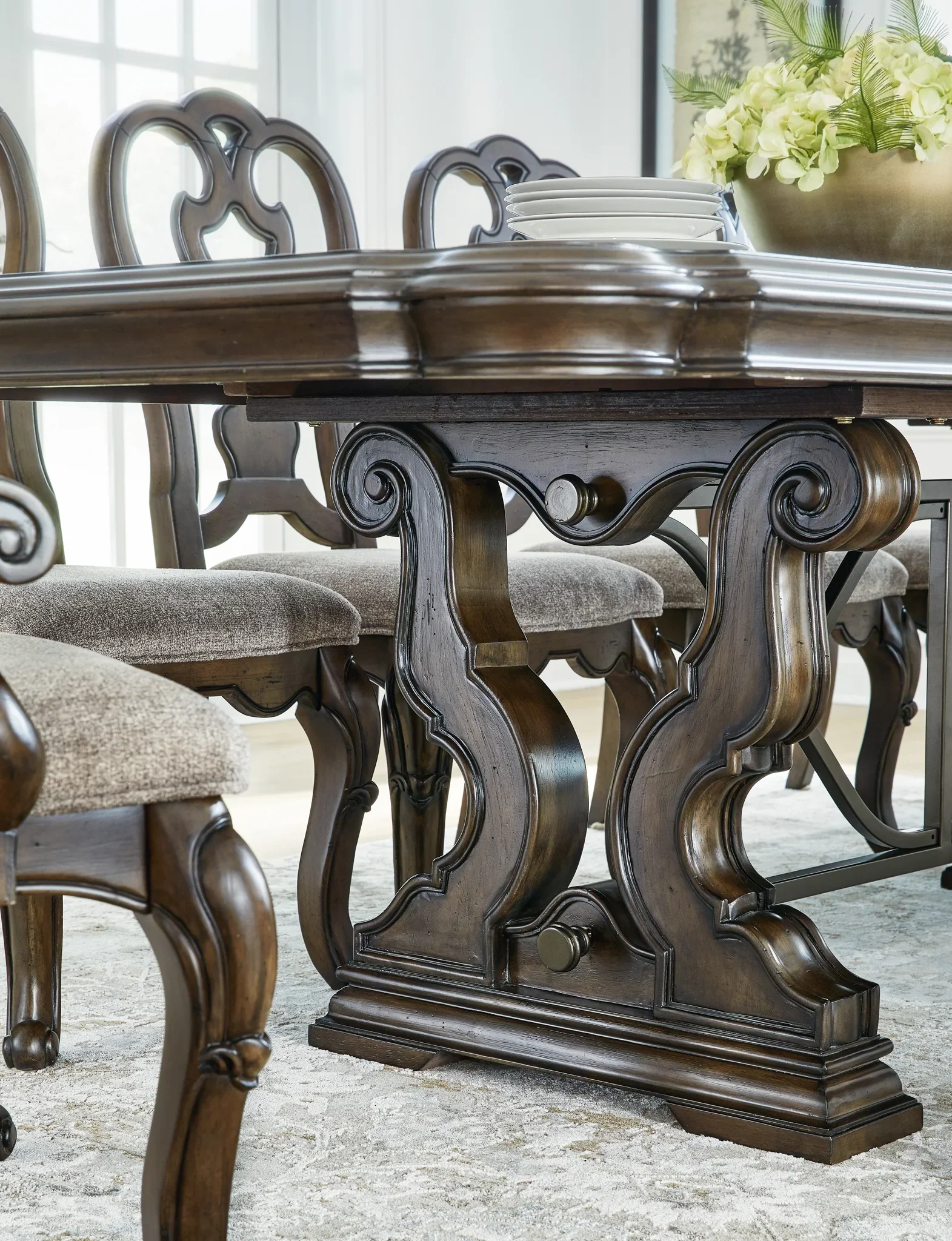 Maylee - Dark Brown - Dining Extension Table - Image 6