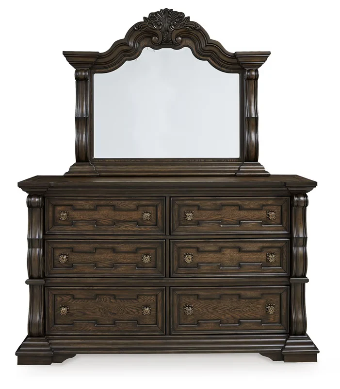 Maylee - Dark Brown - Dresser And Mirror - Image 2