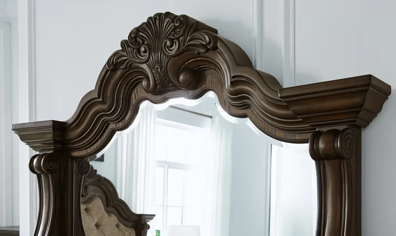 Maylee - Dark Brown - Dresser And Mirror - Image 4