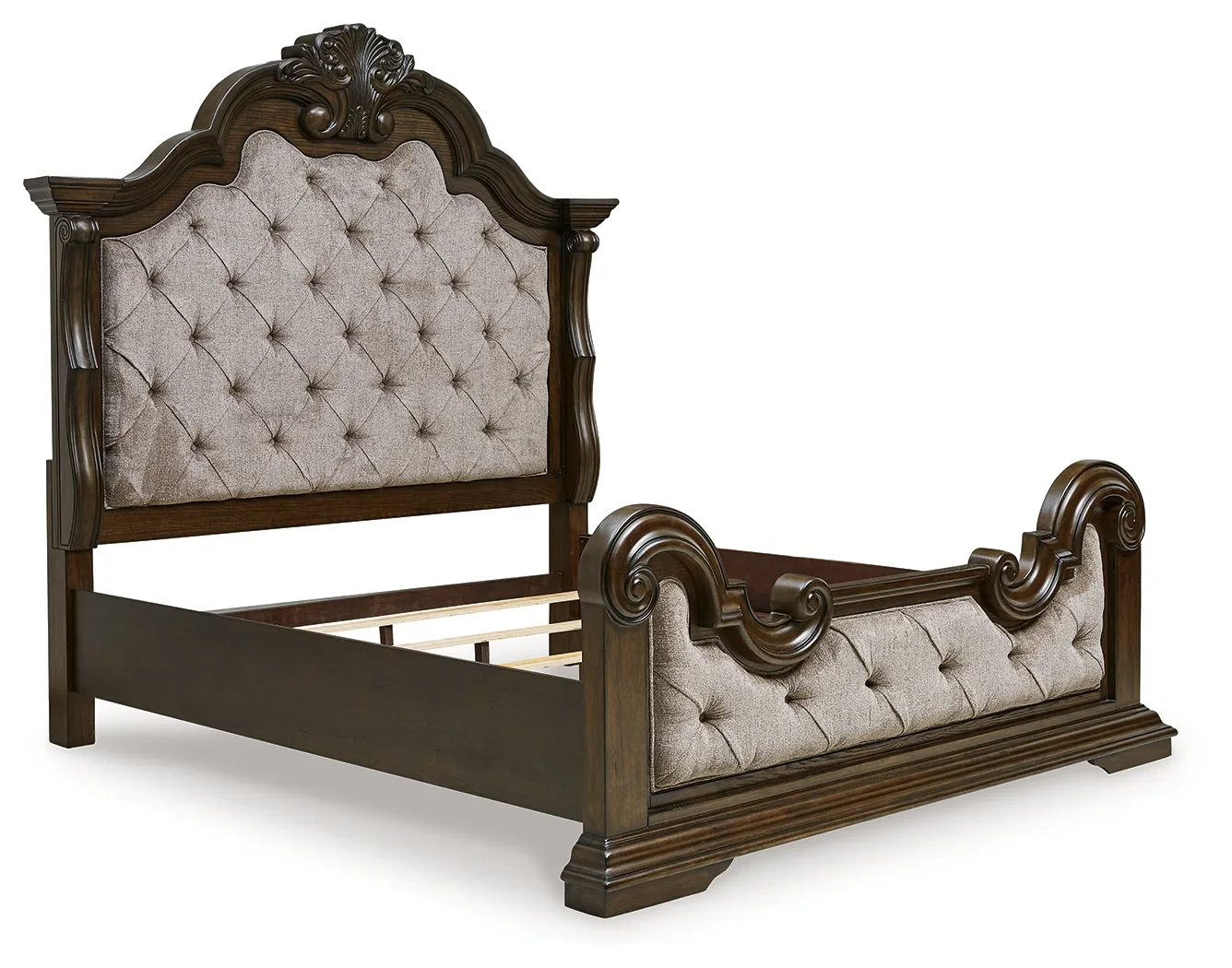 Maylee - Dark Brown - King Upholstered Bed - Image 3