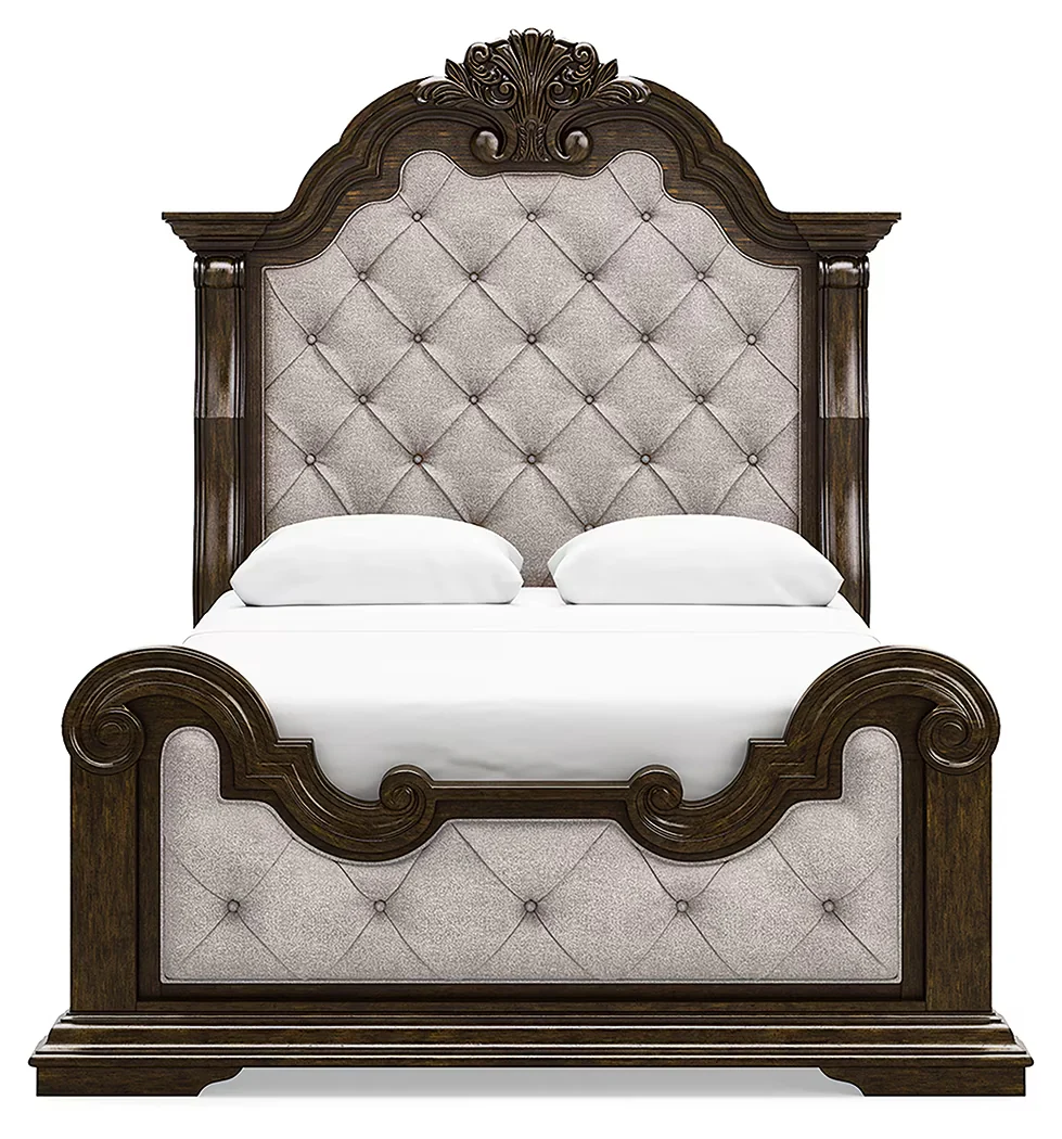 Maylee - Dark Brown - Queen Upholstered Bed - Image 7