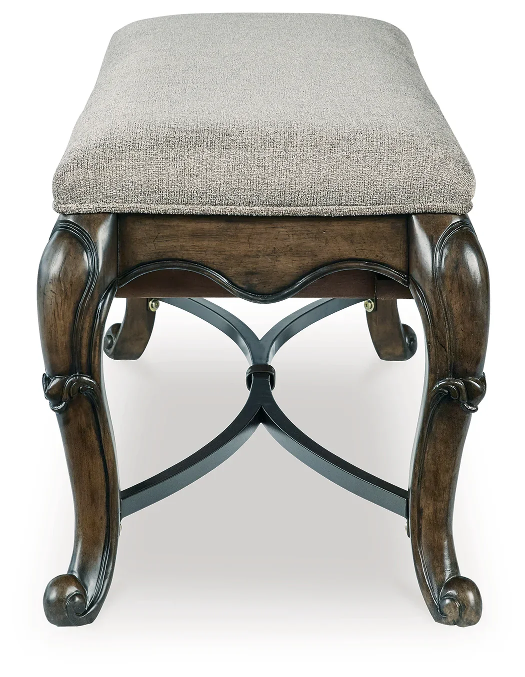 Maylee - Dark Brown - Upholstered Storage Bench - Image 4
