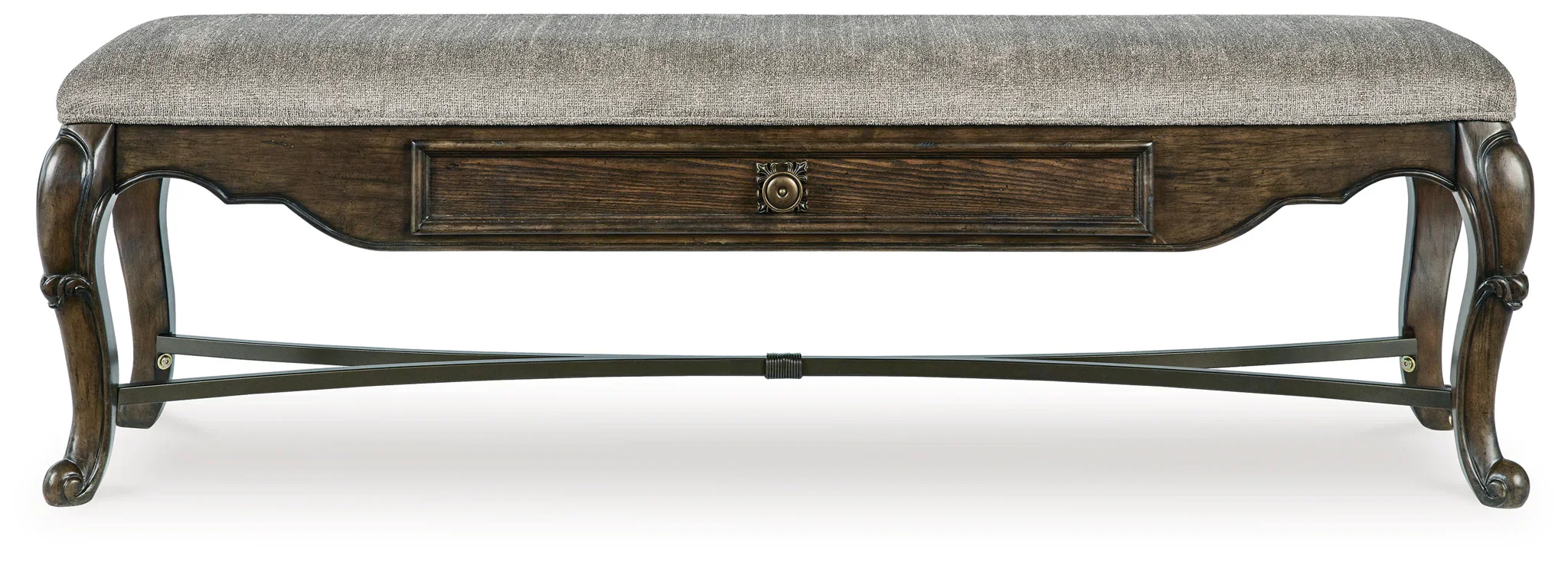 Maylee - Dark Brown - Upholstered Storage Bench - Image 5