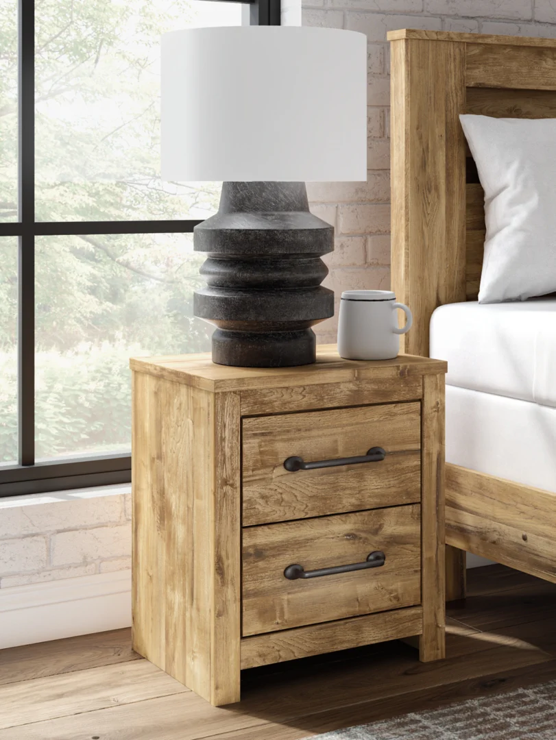 Maystonna - Brown - Two Drawer Night Stand - Image 2