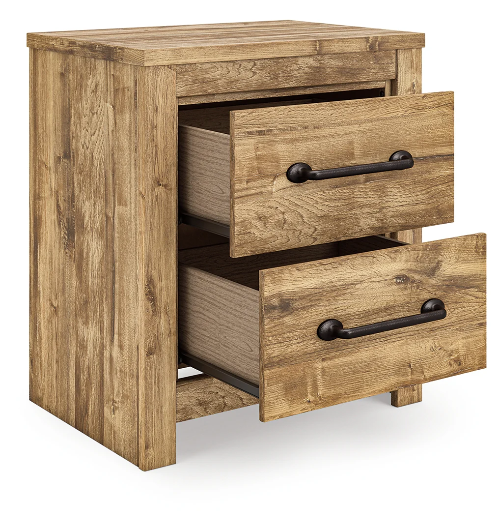 Maystonna - Brown - Two Drawer Night Stand - Image 4