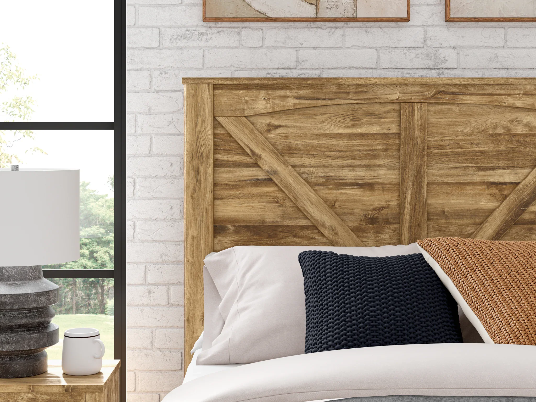 Maystonna - Queen Crossbuck Panel Bed - Brown - Image 10