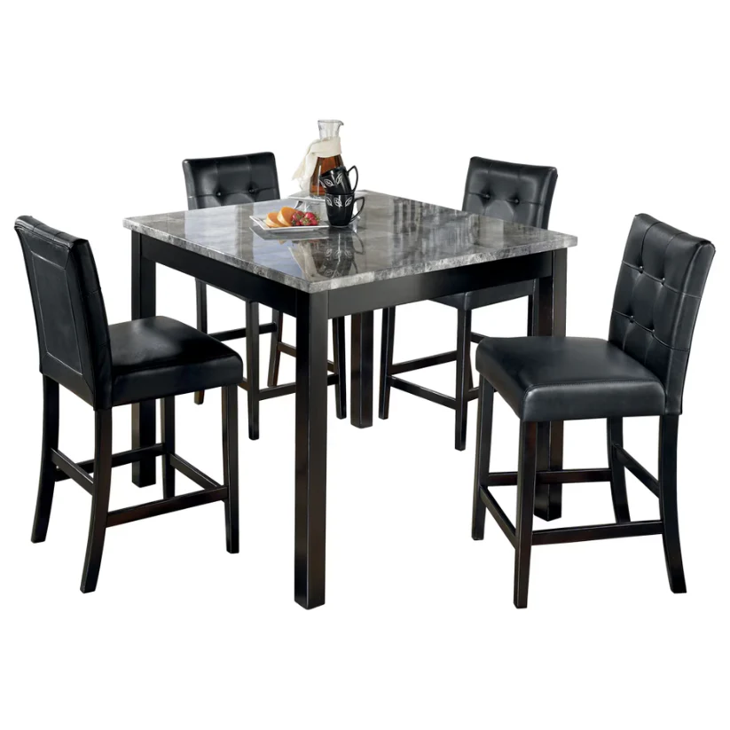 Maysville - Black - Square Counter Tbl Set (Set of 5)