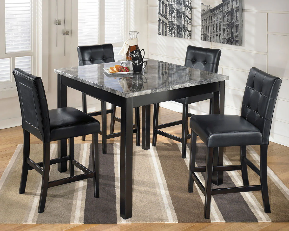 Maysville - Black - Square Counter Tbl Set (Set of 5) - Image 2