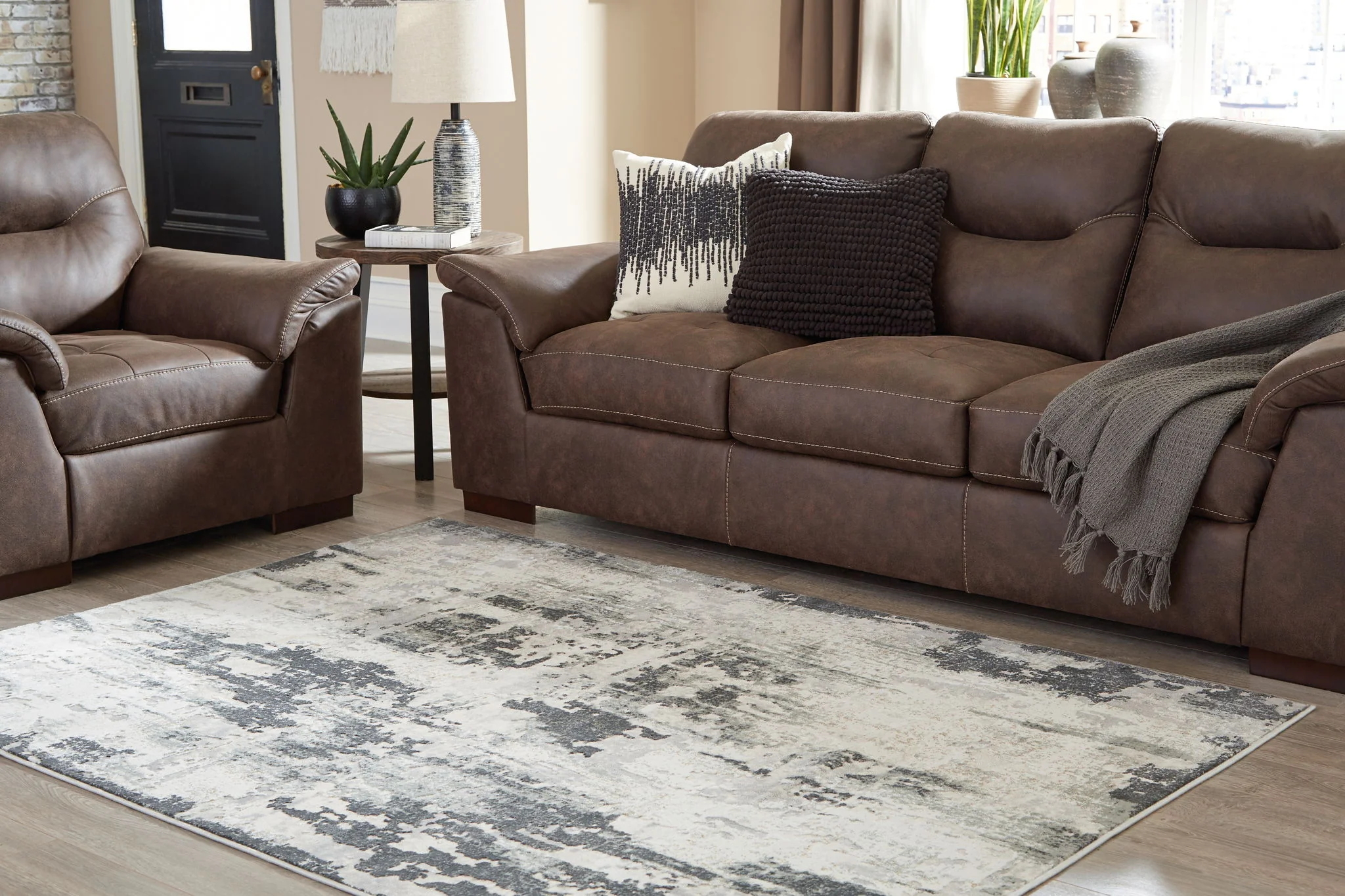 Mazatl - Gray - Large Rug - 8' x 10' - Image 2