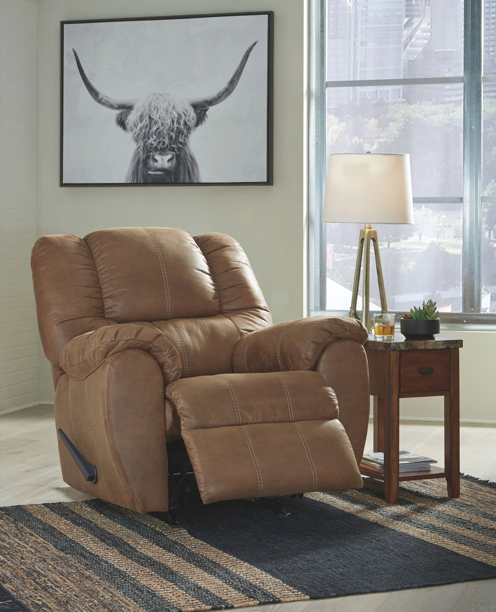 Mcgann - Light Brown - Rocker Recliner - Image 2