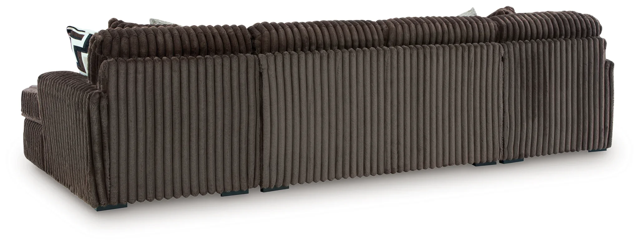 Midnight-Madness - Chocolate - 3-Piece Double Chaise Sectional - Image 3