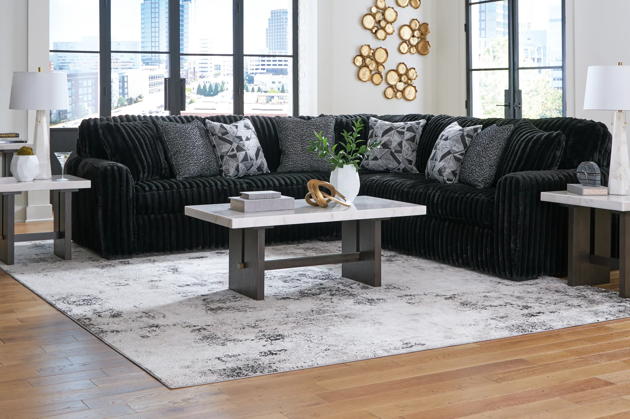 Midnight-madness - Onyx - 3-Piece Sectional - Image 4