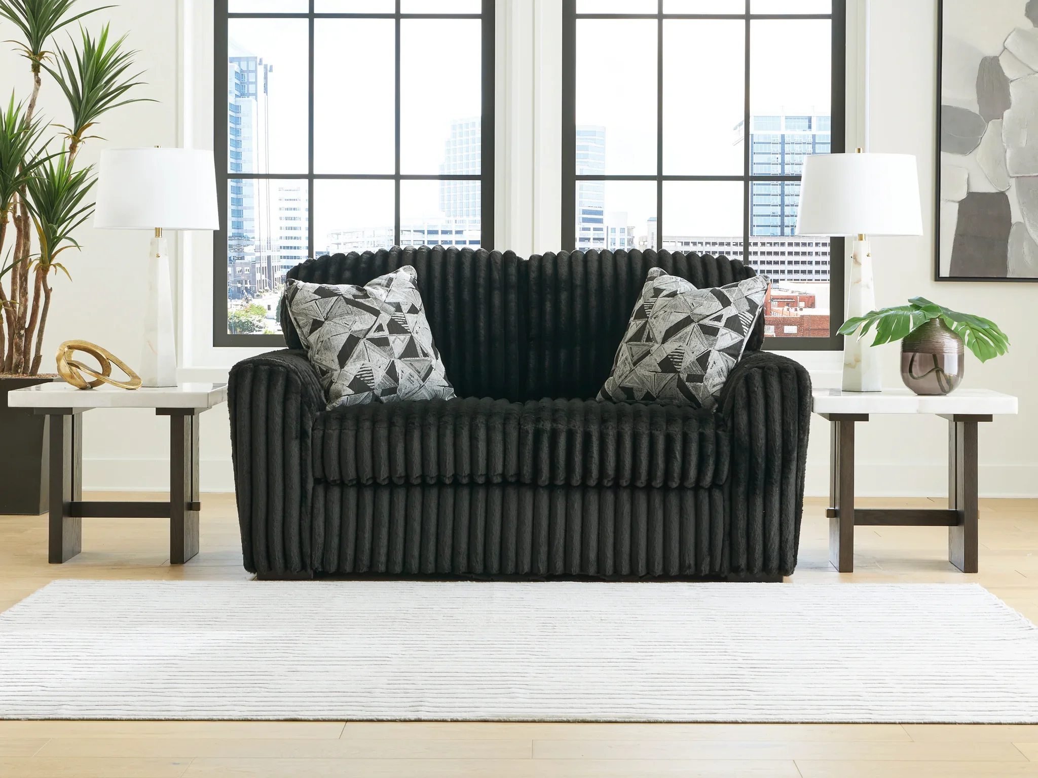 Midnight-Madness - Onyx - Loveseat - Image 2