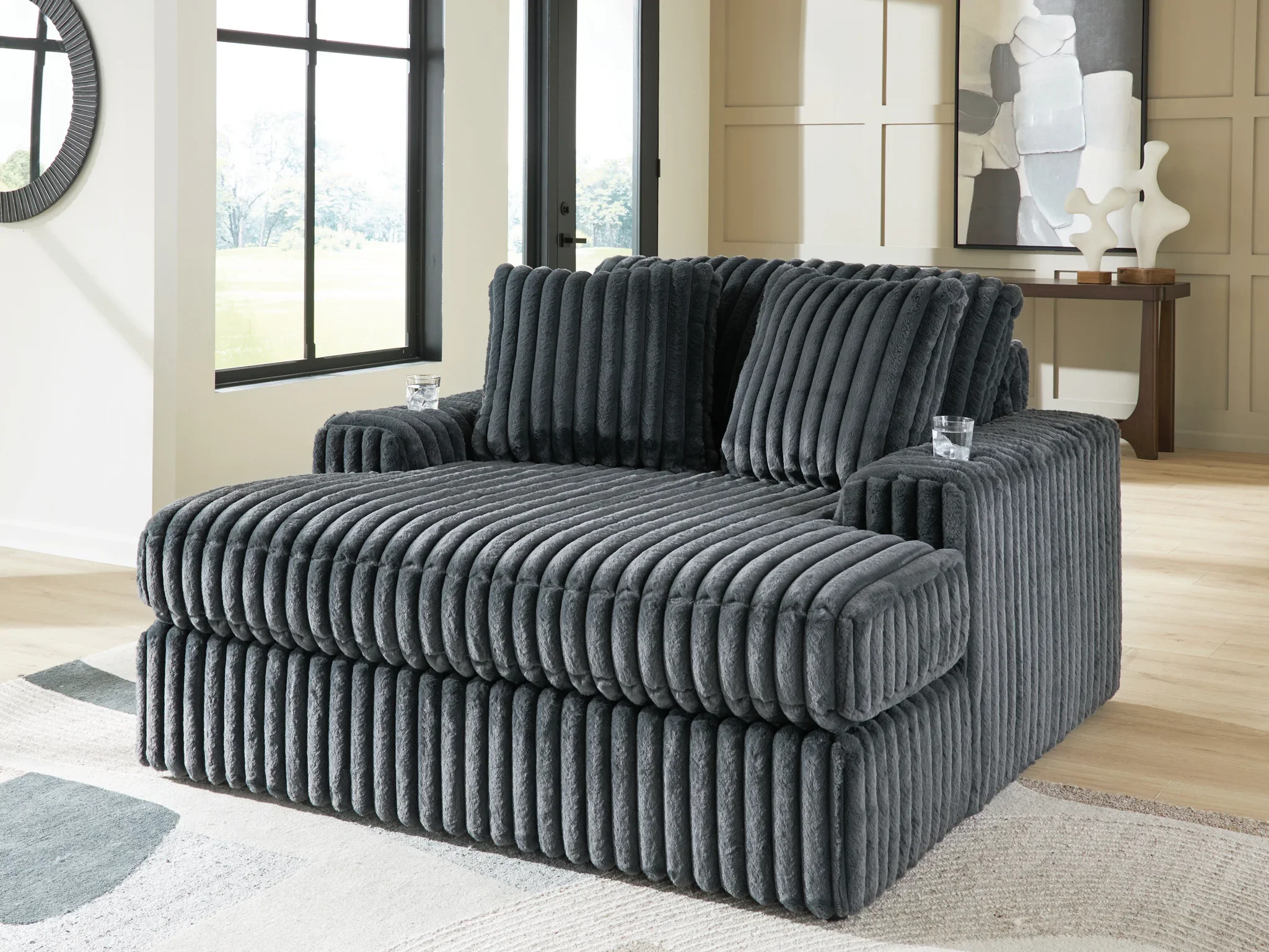 Midnight-Madness - Oversized Chaise - Gunmetal - Image 2
