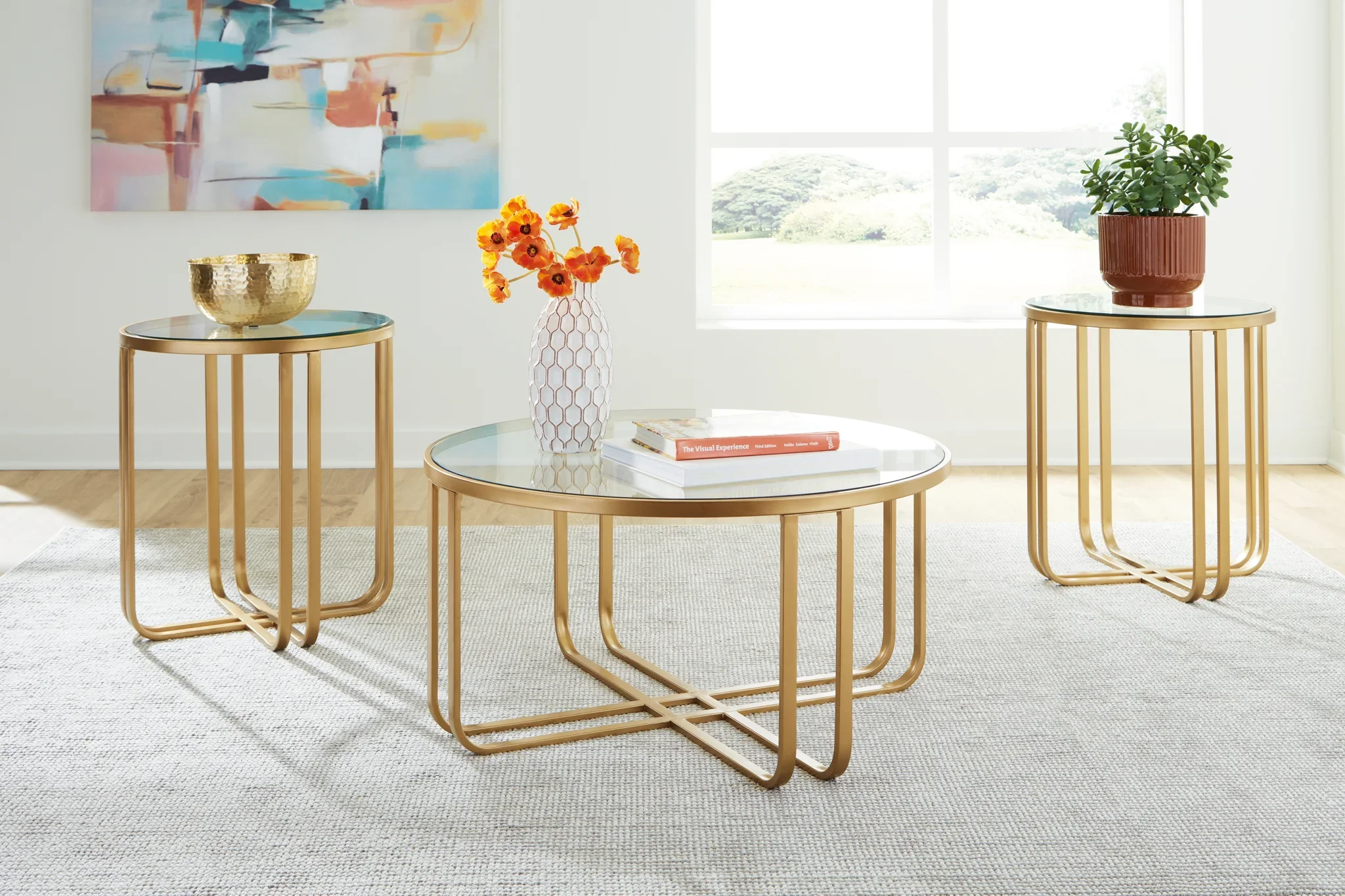 Milloton - Gold - Occasional Table Set (Set of 3) - Image 2