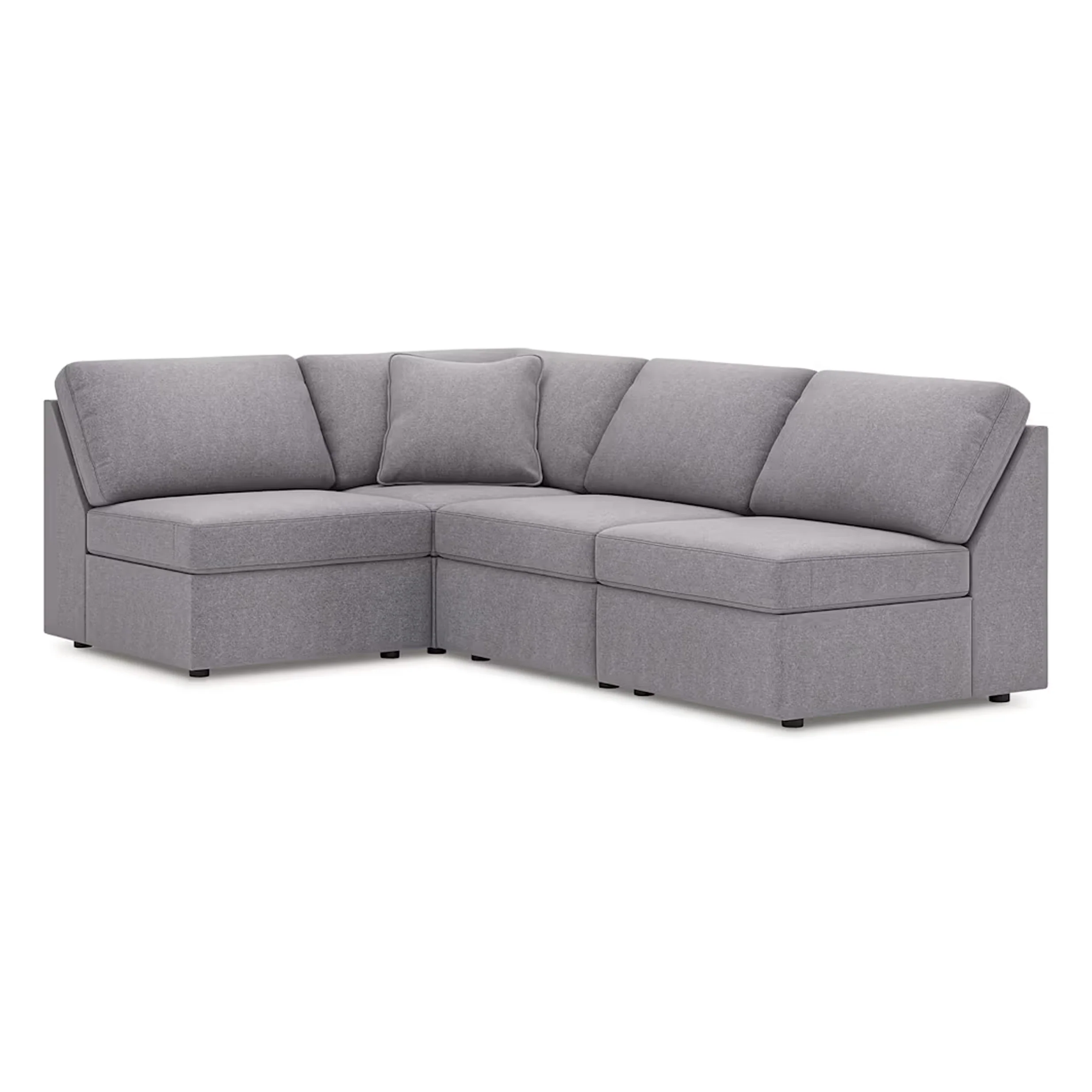 Modmax - 4-Piece Sectional With 3 Armless Chairs - Granite