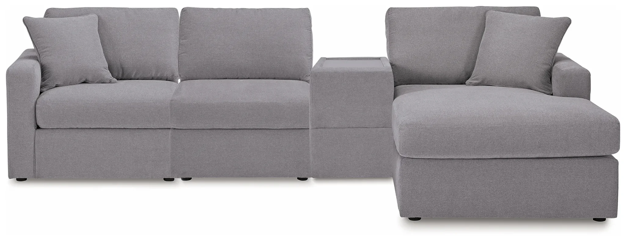 Modmax - Granite - 4-Piece Sectional With Raf Corner Chaise And Storage Console - Image 2