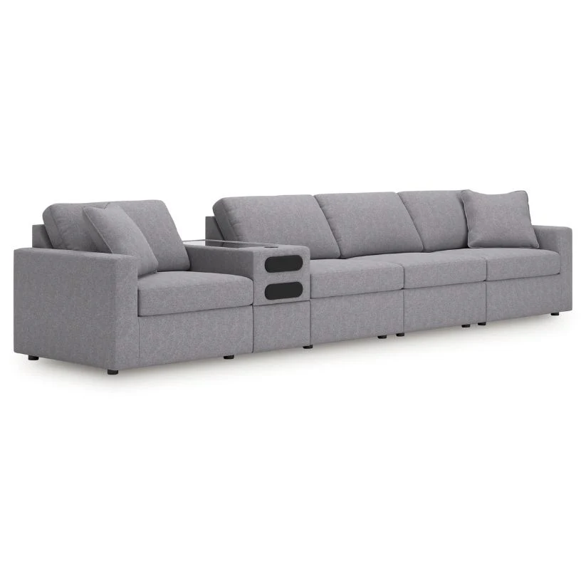 Modmax - Granite - 5-Piece Sectional With Audio Console