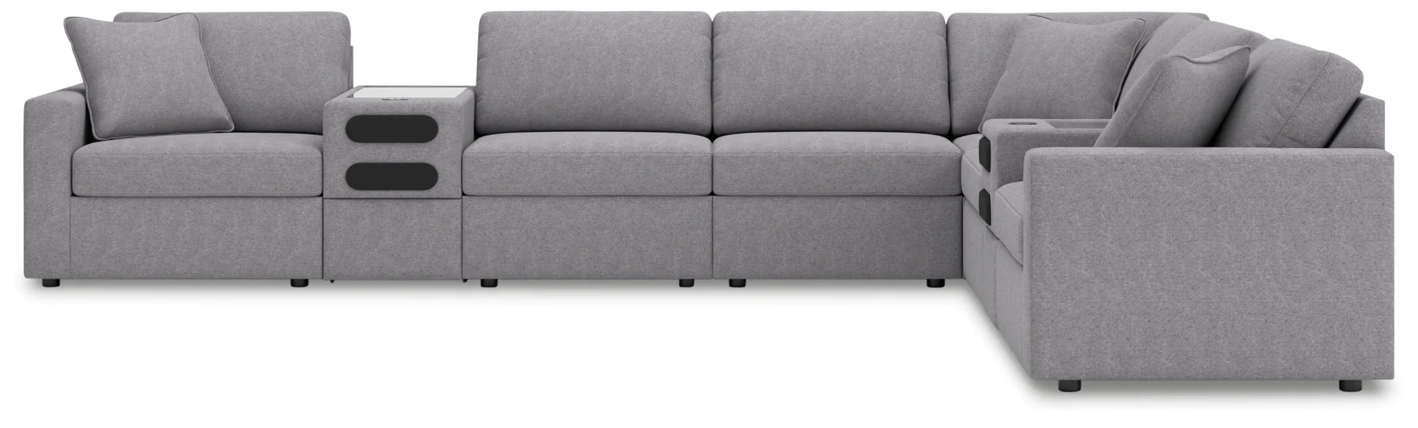 Modmax - Granite - 8-Piece Sectional With Audio System Console - Image 4