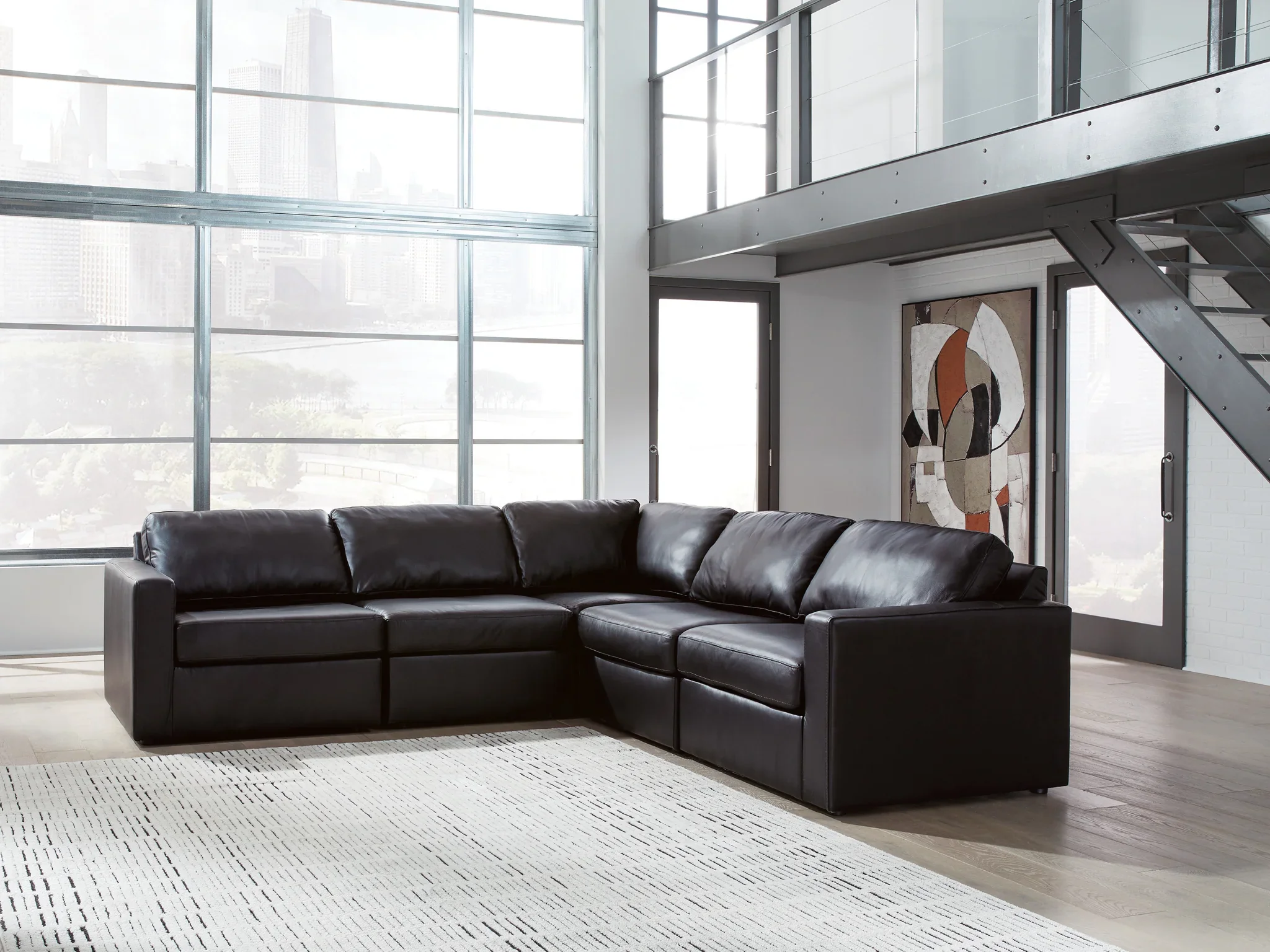 ModMax II - 5-Piece Sectional - Black - Image 2