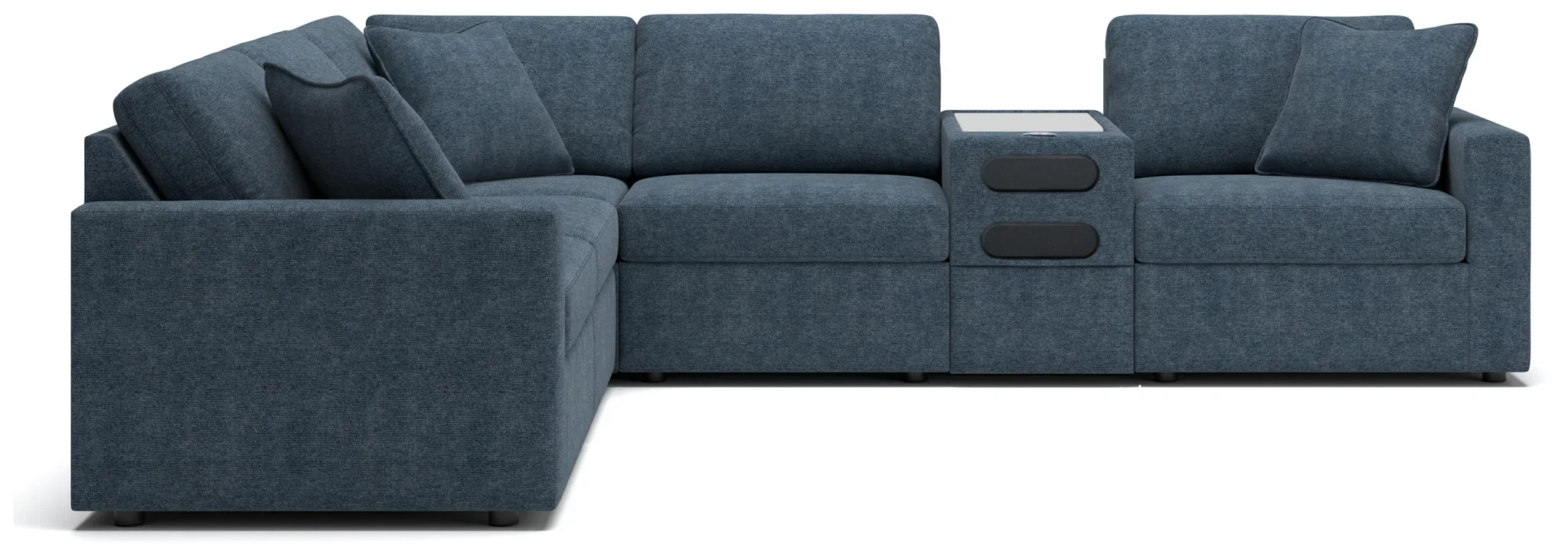 Modmax - Ink - 6-Piece Sectional With Audio System Console - Image 2
