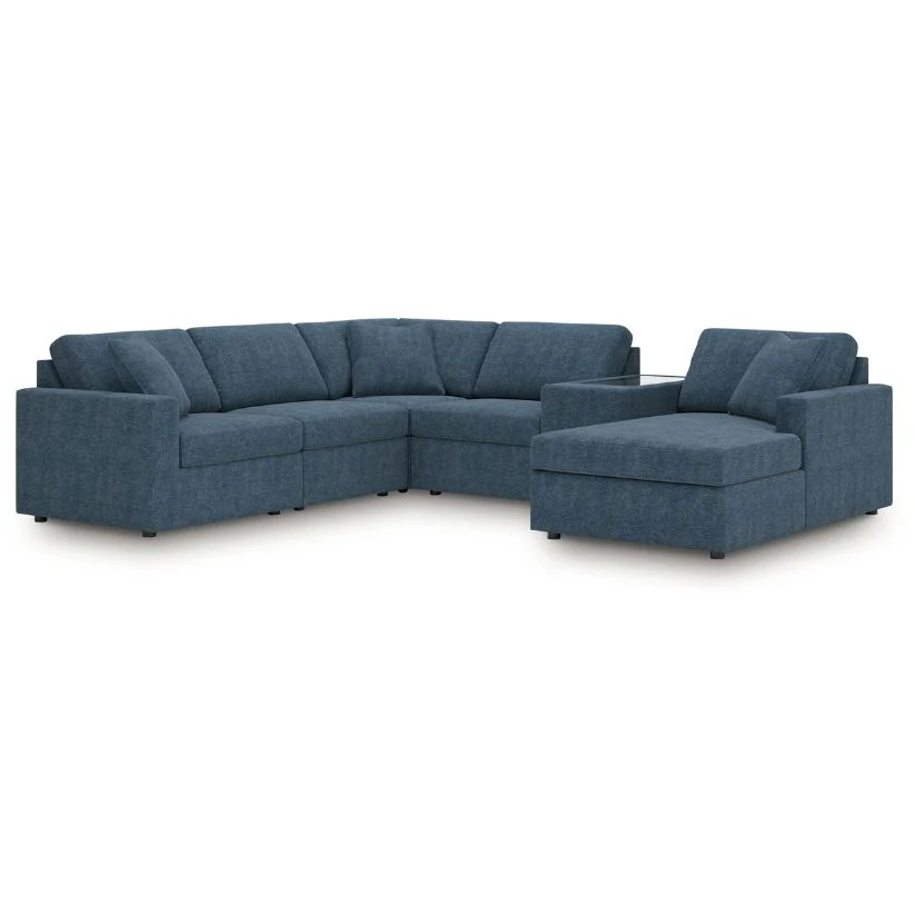 Modmax - Ink - 6-Piece Sectional With Raf Corner Chaise, LAF Corner Chair And Storage Console