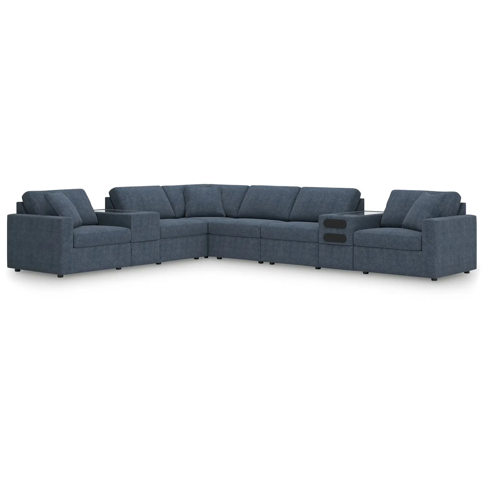 Modmax - Ink - 8-Piece Sectional With Audio And Storage Consoles