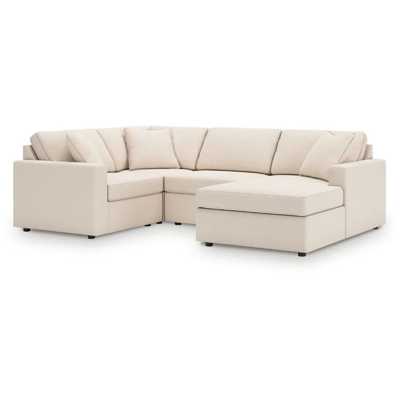 Modmax - Oyster - 4-Piece Sectional With Raf Corner Chaise, With Laf Corner Chair