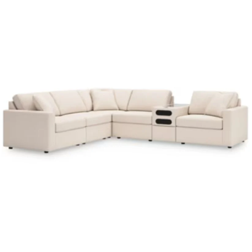 Modmax - Oyster - 6-Piece Sectional With Audio Console